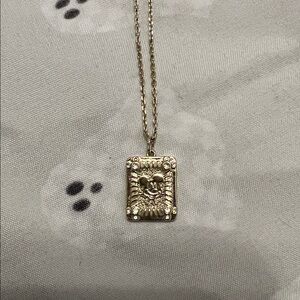 Gold Mickey Mouse Pendant Necklace